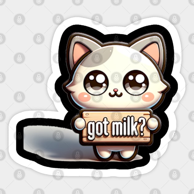 Cat: Got Milk? Sticker by Maries Papier Bleu